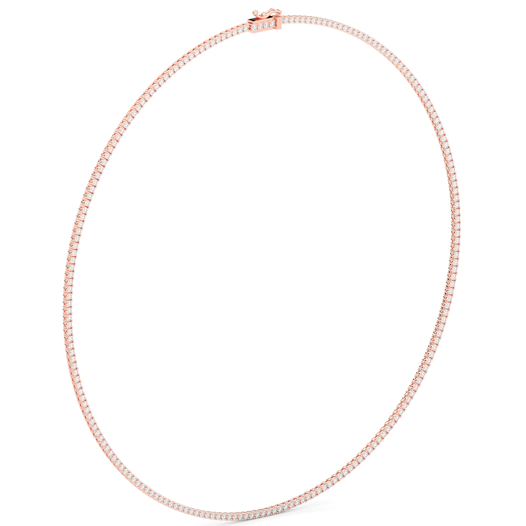 5.50CT.TW ROUND LAB DIAMOND TENNIS NECKLACE - Nazarelle
