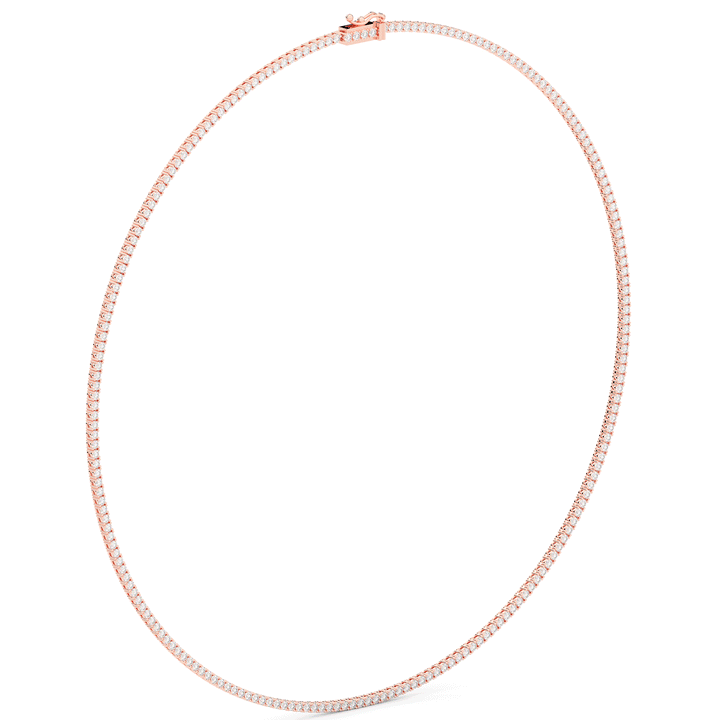 5.50CT.TW ROUND LAB DIAMOND TENNIS NECKLACE - Nazarelle