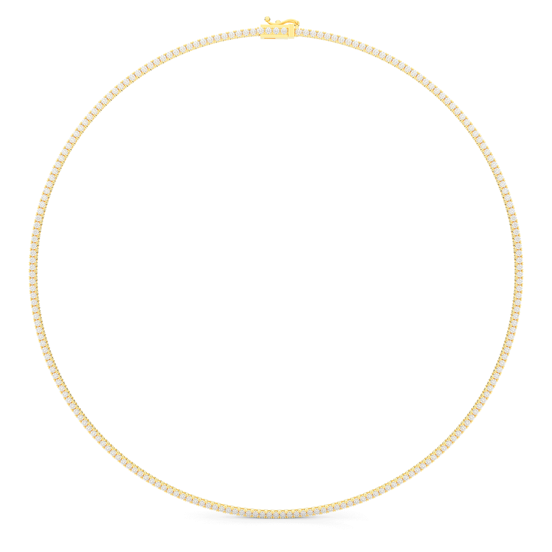 5.50CT.TW ROUND LAB DIAMOND TENNIS NECKLACE - Nazarelle