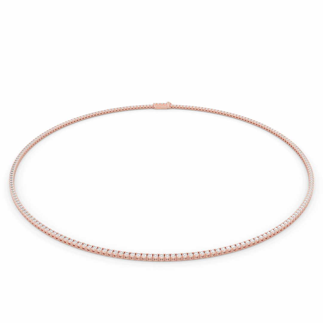 5.50CT.TW ROUND LAB DIAMOND TENNIS NECKLACE - Nazarelle