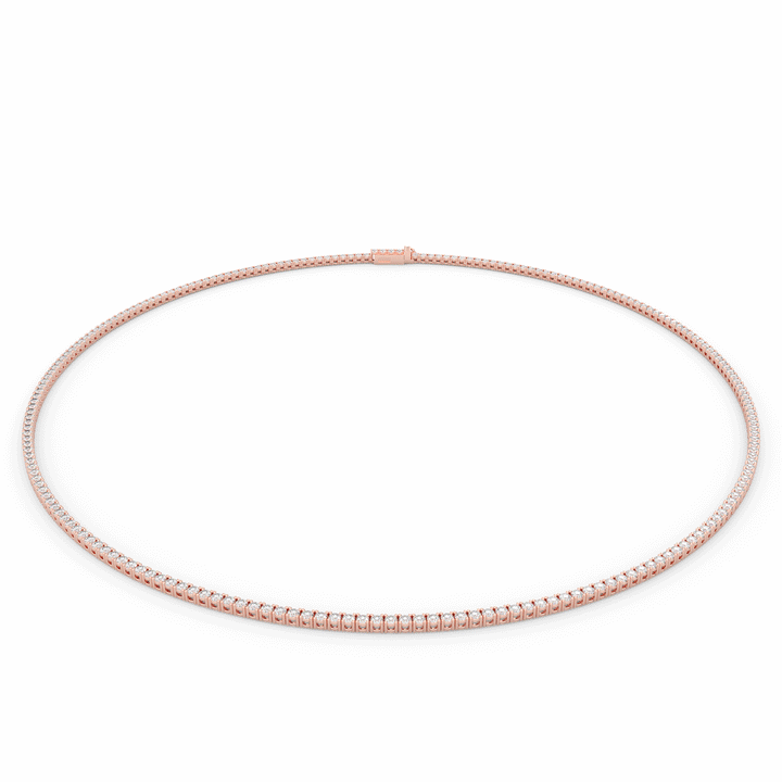 5.50CT.TW ROUND LAB DIAMOND TENNIS NECKLACE - Nazarelle