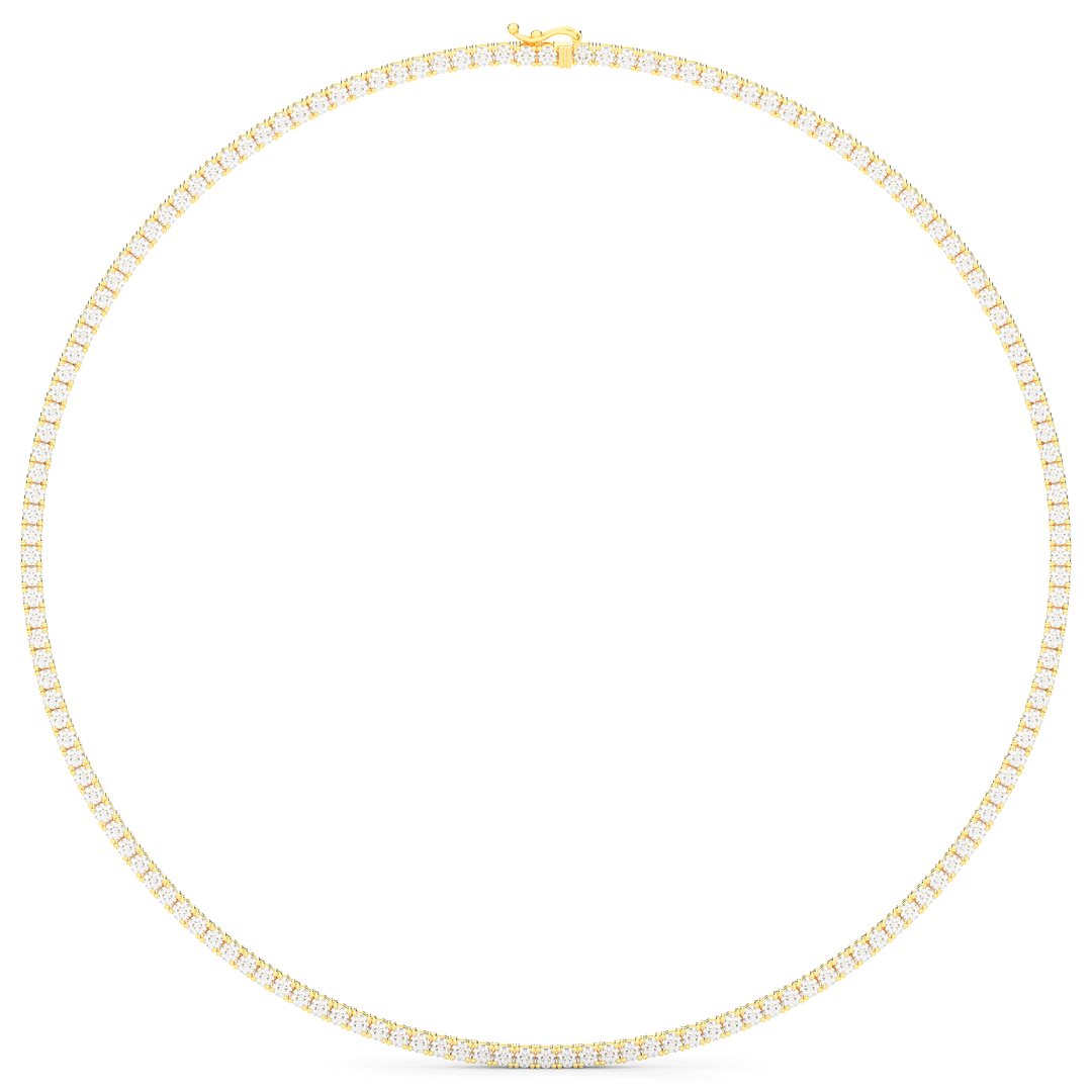 11.00CT.TW ROUND LAB DIAMOND TENNIS NECKLACE - Nazarelle