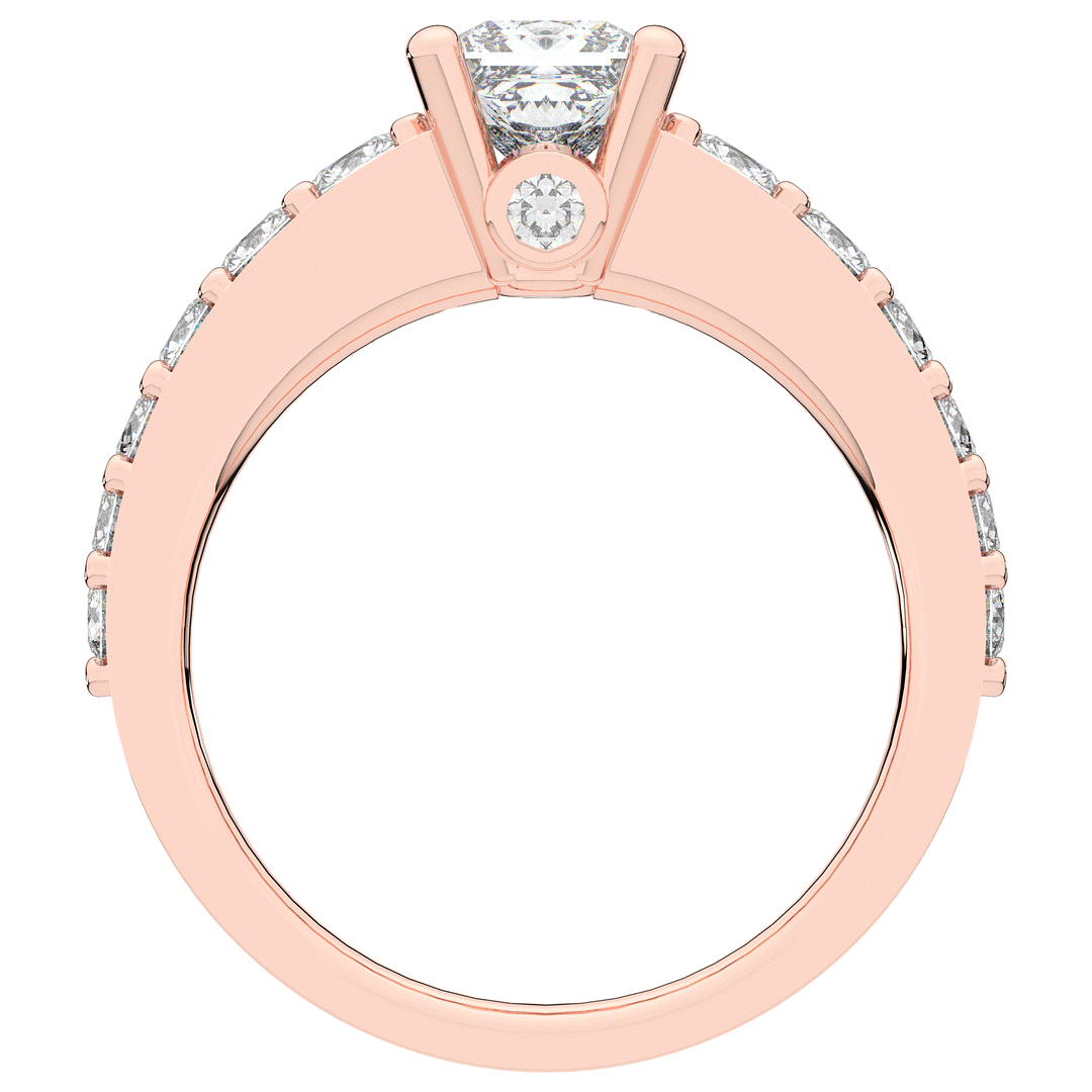 1.75CT.TW PRINCESS LAB DIAMOND SOLITAIRE ENGAGEMENT RING