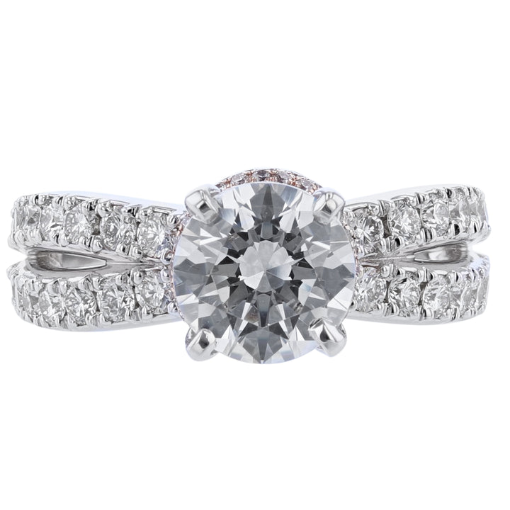 Rose Gold Under Halo Diamond Ring