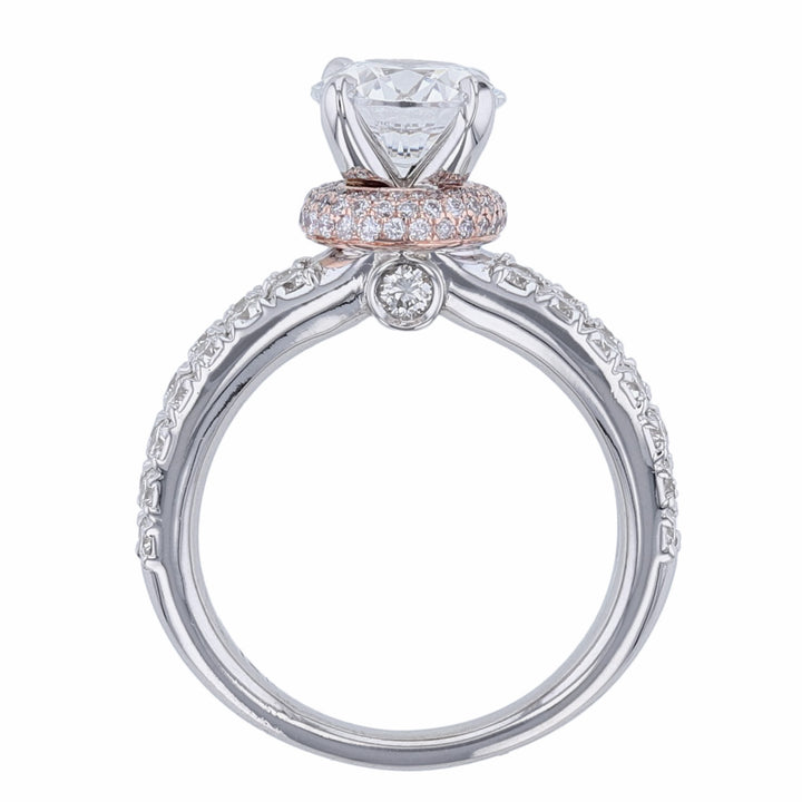 Rose Gold Under Halo Diamond Ring