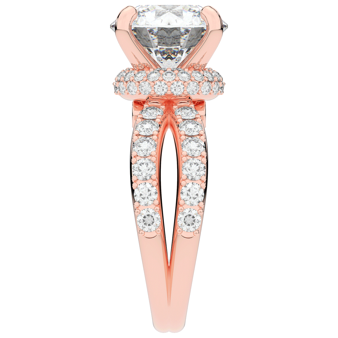 6.25CT.TW ROUND LAB DIAMOND ENGAGEMENT RING - Nazarelle