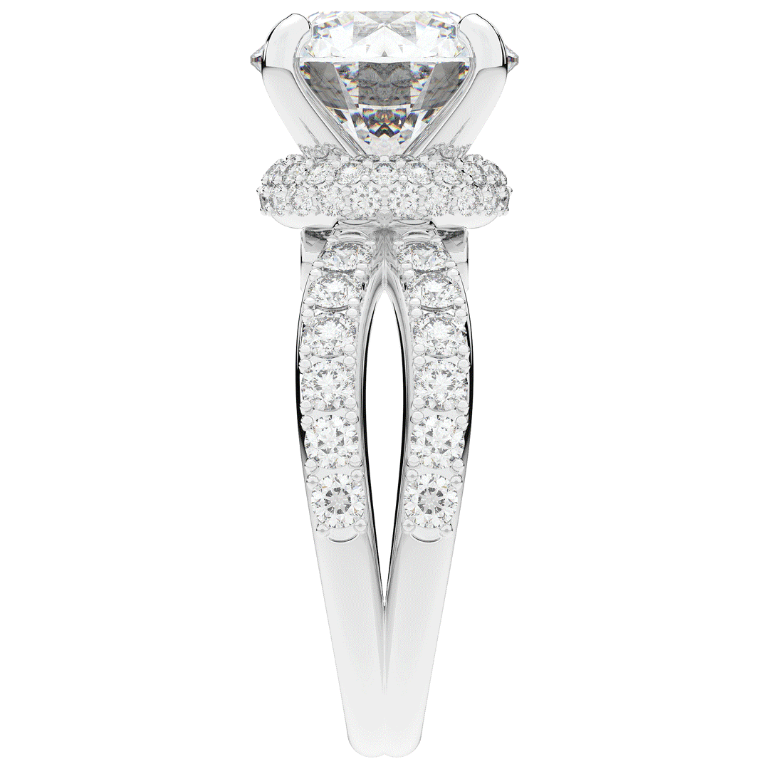 6.25CT.TW ROUND LAB DIAMOND ENGAGEMENT RING - Nazarelle