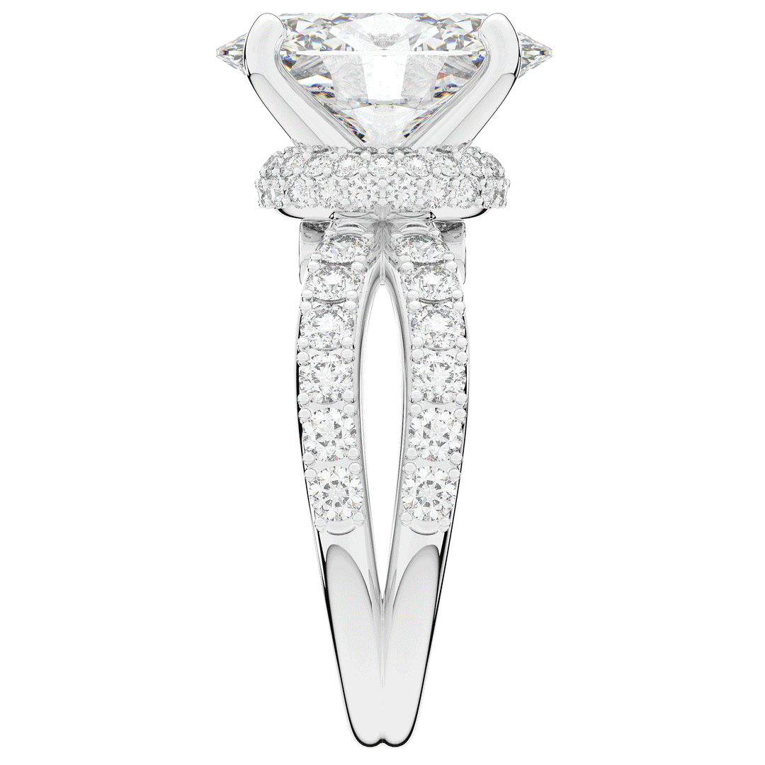 6.25CT.TW OVAL LAB DIAMOND ENGAGEMENT RING