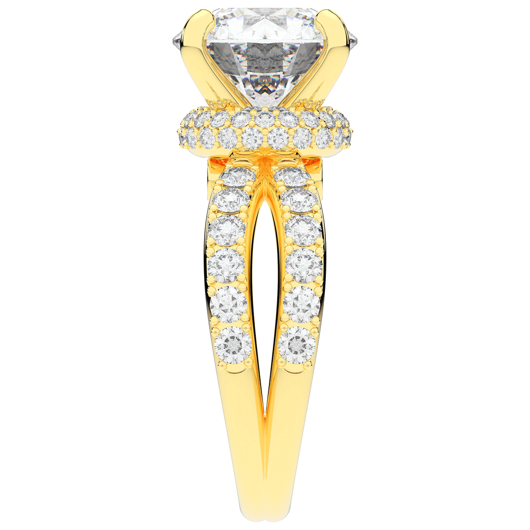 6.25CT.TW ROUND LAB DIAMOND ENGAGEMENT RING - Nazarelle
