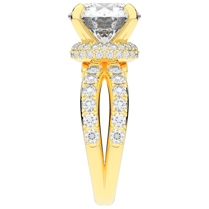6.25CT.TW ROUND LAB DIAMOND ENGAGEMENT RING - Nazarelle