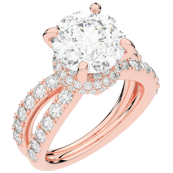 6.25CT.TW ROUND LAB DIAMOND ENGAGEMENT RING - Nazarelle