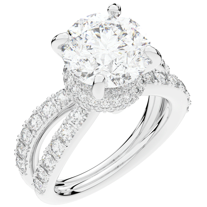 6.25CT.TW ROUND LAB DIAMOND ENGAGEMENT RING - Nazarelle