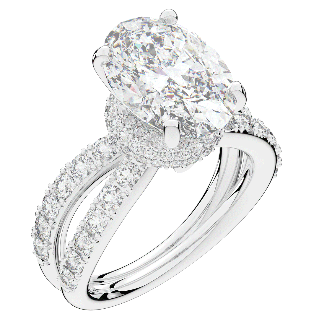 6.25CT.TW OVAL LAB DIAMOND ENGAGEMENT RING