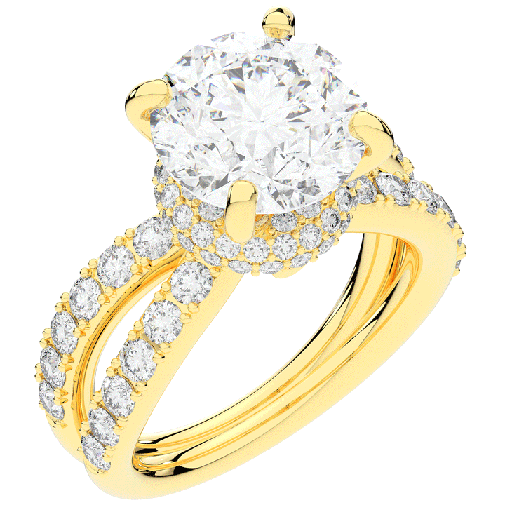 6.25CT.TW ROUND LAB DIAMOND ENGAGEMENT RING - Nazarelle