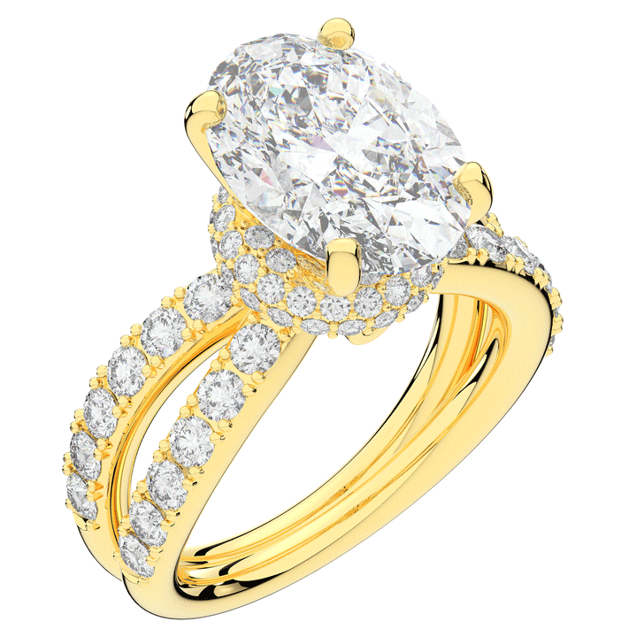 6.25CT.TW OVAL LAB DIAMOND ENGAGEMENT RING