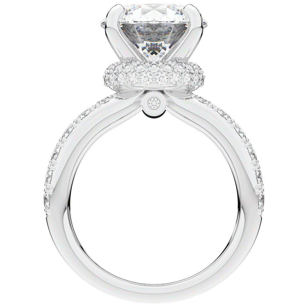 6.25CT.TW ROUND LAB DIAMOND ENGAGEMENT RING - Nazarelle