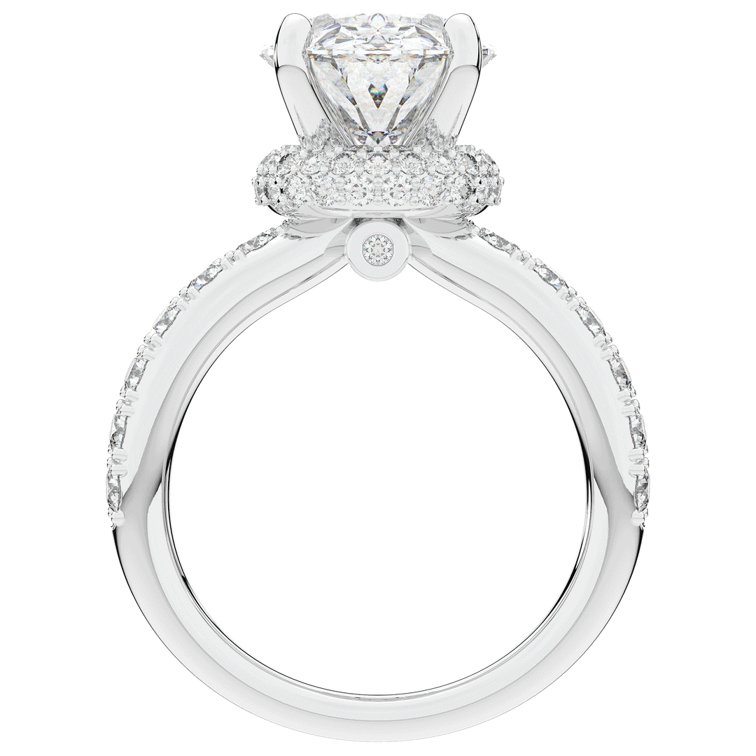 6.25CT.TW OVAL LAB DIAMOND ENGAGEMENT RING