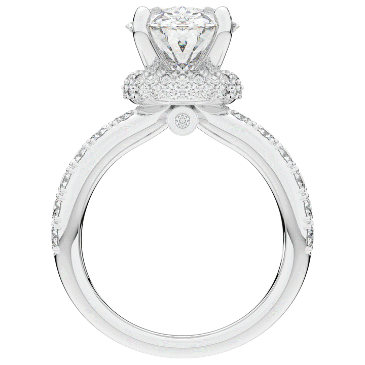 6.25CT.TW OVAL LAB DIAMOND ENGAGEMENT RING