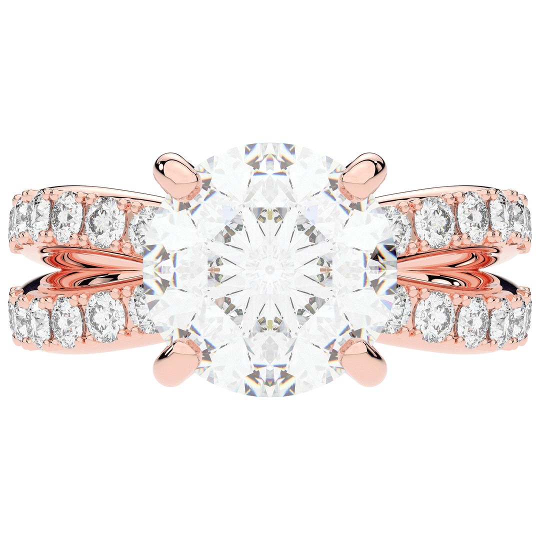6.25CT.TW ROUND LAB DIAMOND ENGAGEMENT RING - Nazarelle