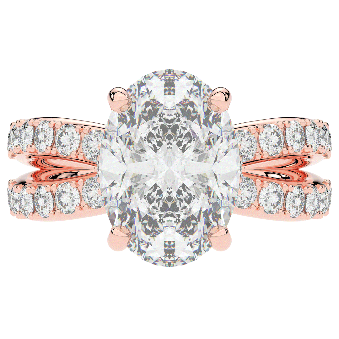 6.25CT.TW OVAL LAB DIAMOND ENGAGEMENT RING