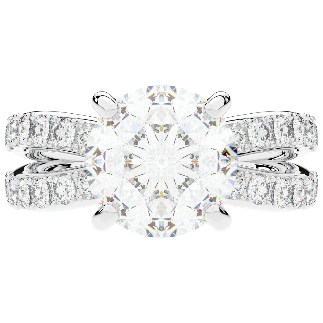 6.25CT.TW ROUND LAB DIAMOND ENGAGEMENT RING - Nazarelle