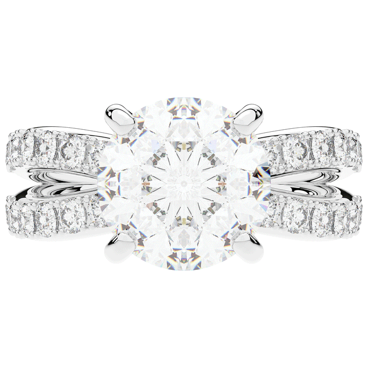 6.25CT.TW ROUND LAB DIAMOND ENGAGEMENT RING - Nazarelle