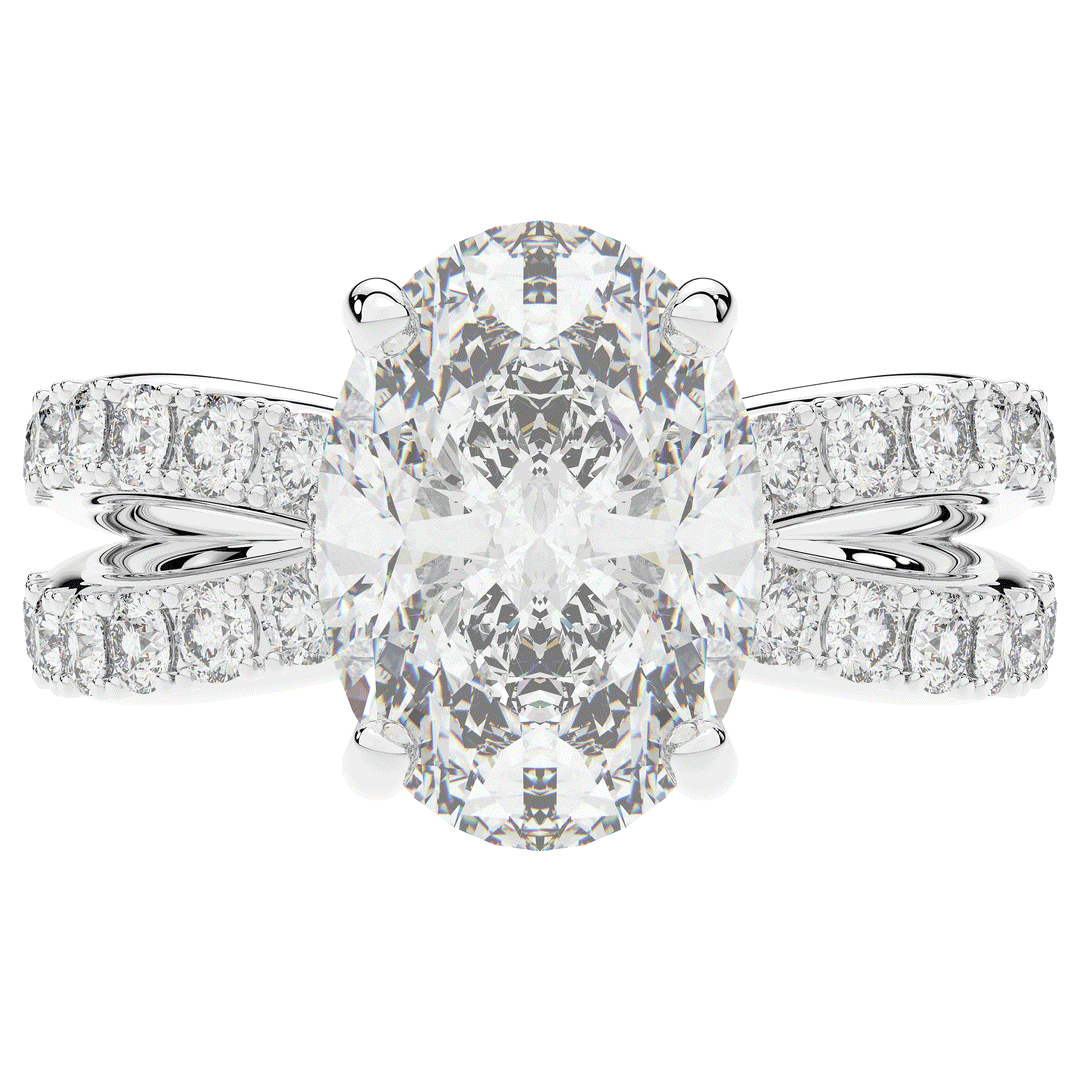 6.25CT.TW OVAL LAB DIAMOND ENGAGEMENT RING