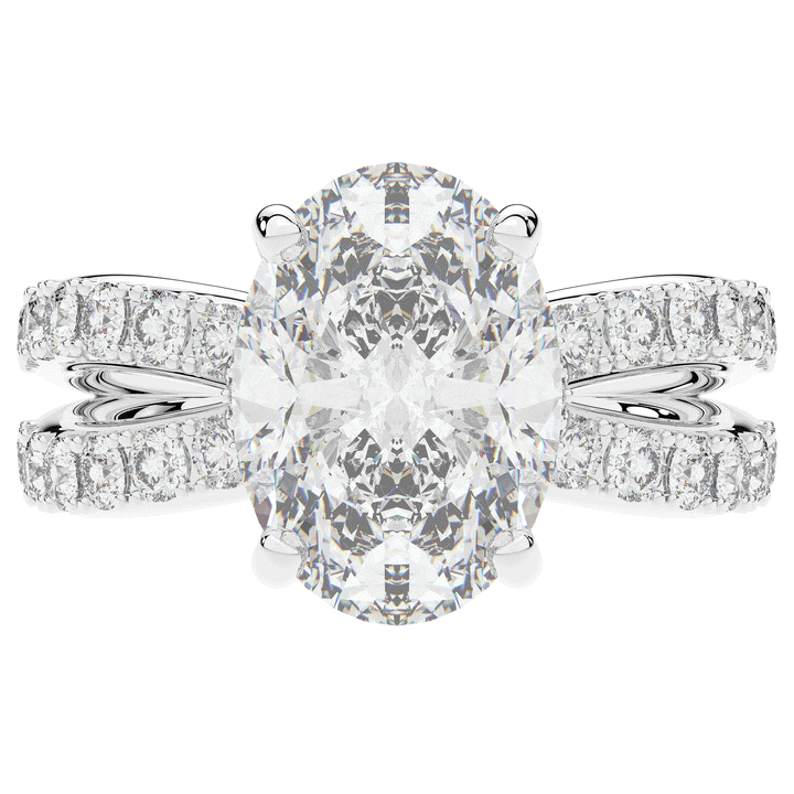 6.25CT.TW OVAL LAB DIAMOND ENGAGEMENT RING