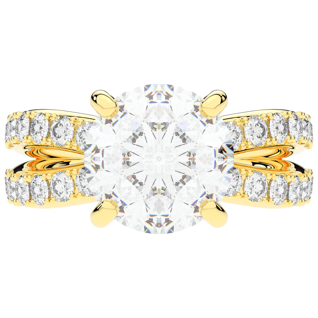 6.25CT.TW ROUND LAB DIAMOND ENGAGEMENT RING - Nazarelle