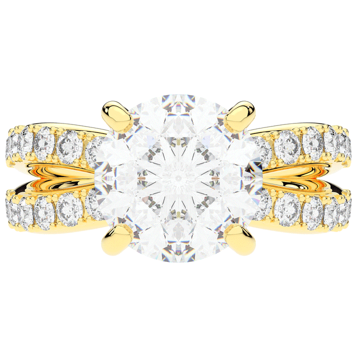 6.25CT.TW ROUND LAB DIAMOND ENGAGEMENT RING - Nazarelle
