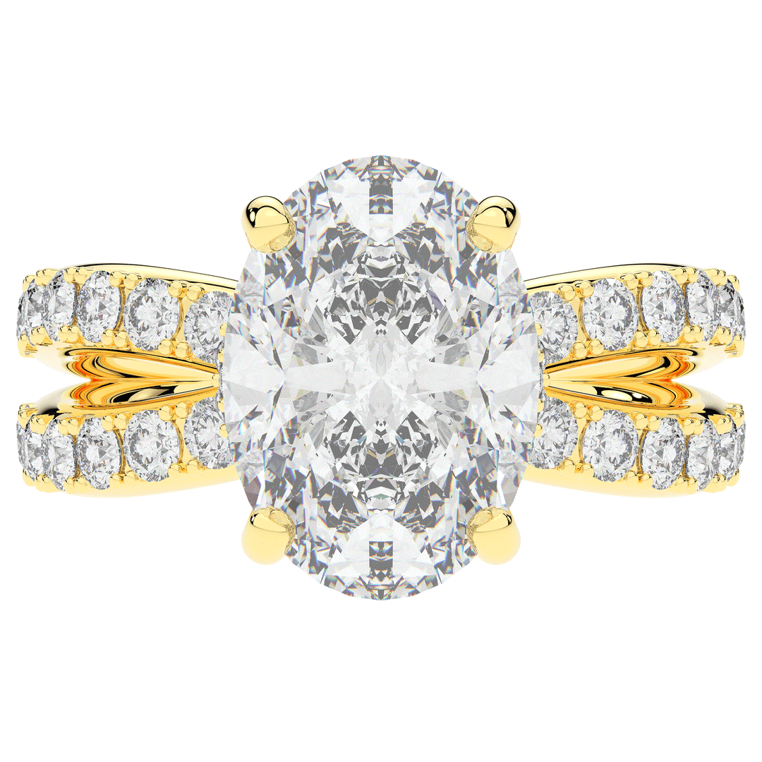 6.25CT.TW OVAL LAB DIAMOND ENGAGEMENT RING
