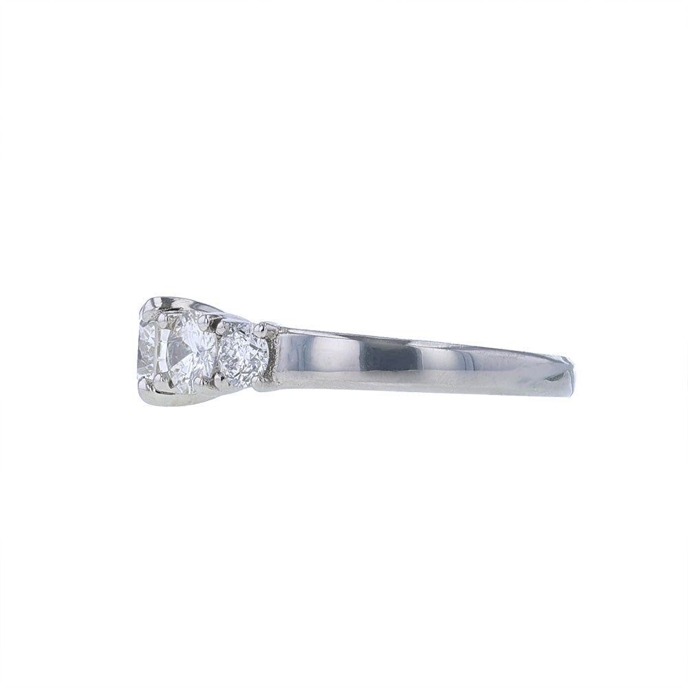 Platinum White Gold Certified 5 Diamond Engagement Ring