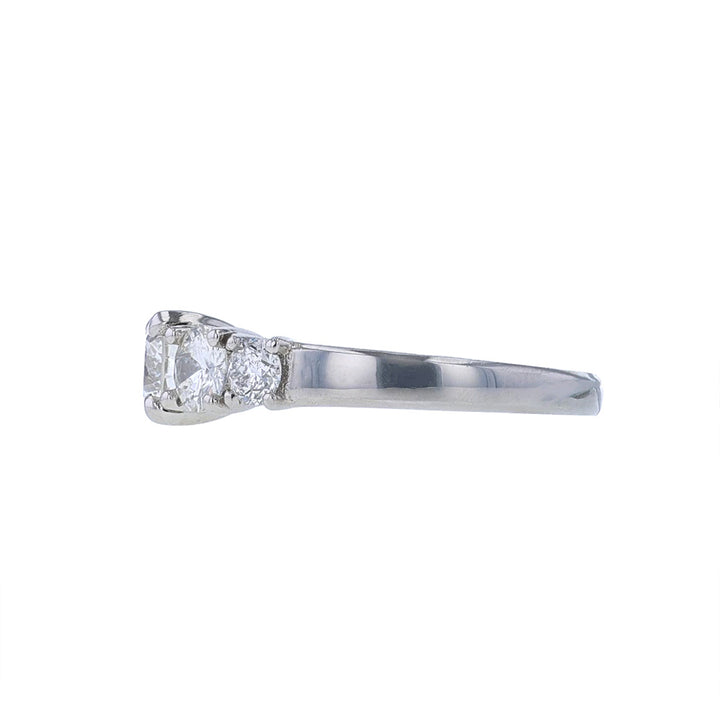 Platinum White Gold Certified 5 Diamond Engagement Ring