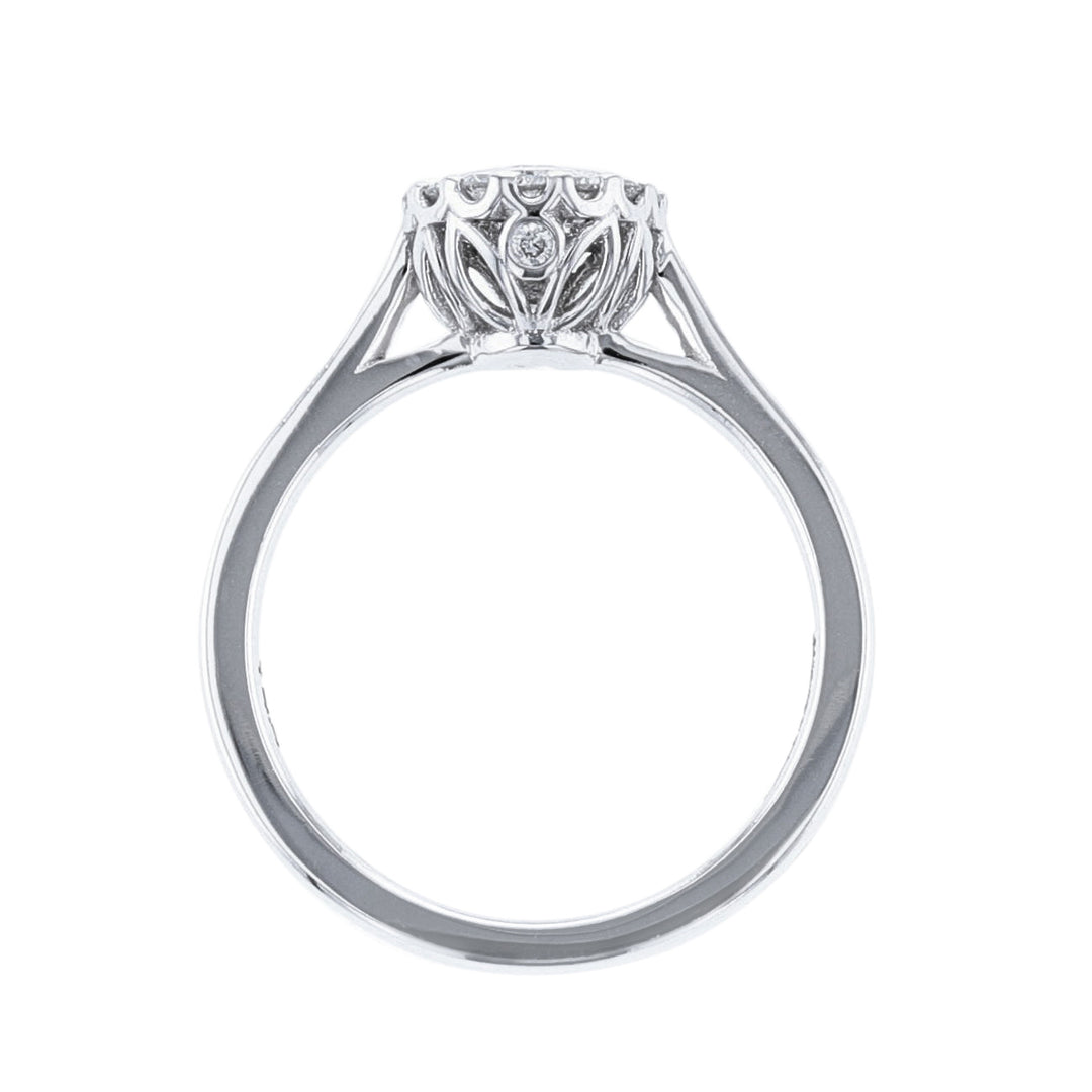 Solitaire Round Halo Diamond Engagement Ring
