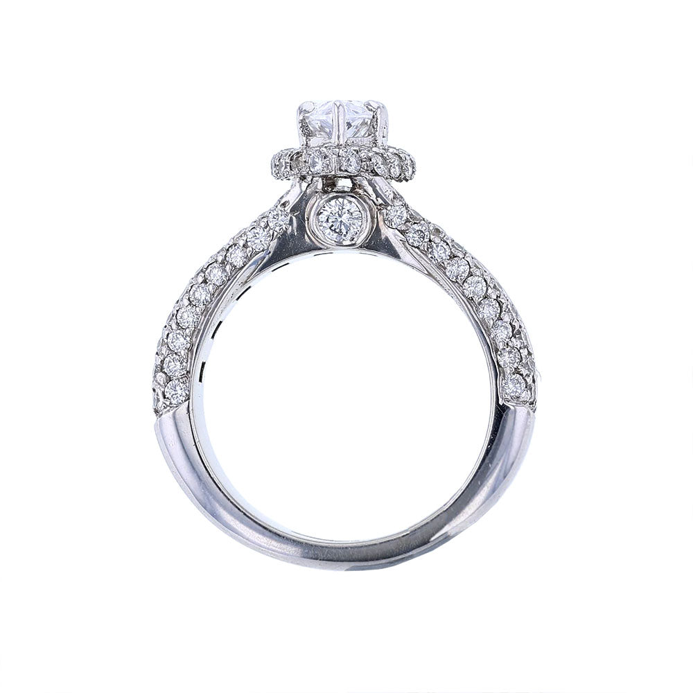 14K White Gold Marquise  Engagement Ring