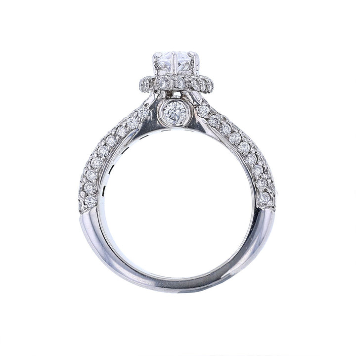 14K White Gold Marquise  Engagement Ring