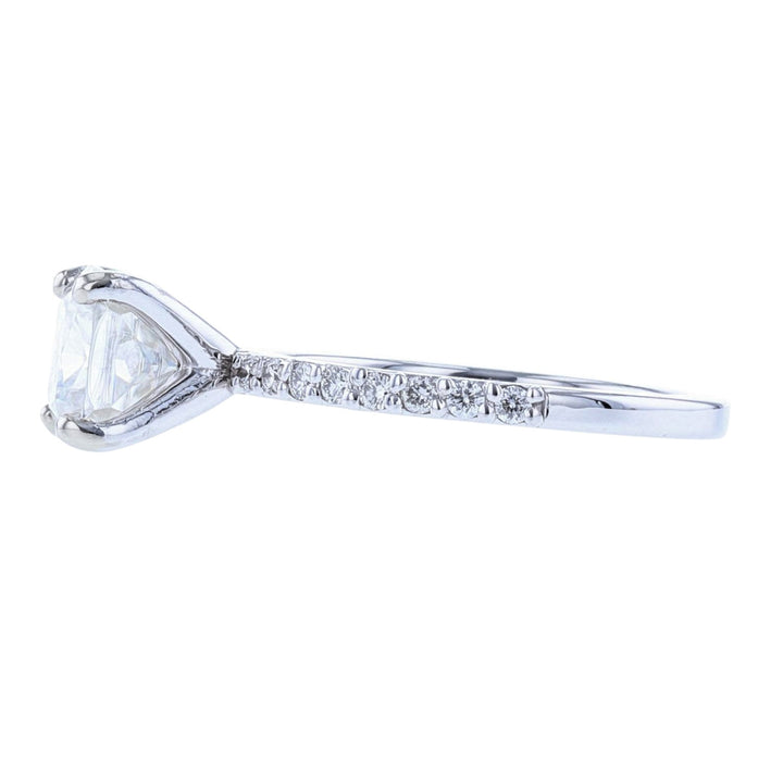 14K White Gold Classic Diamond Accented Ring