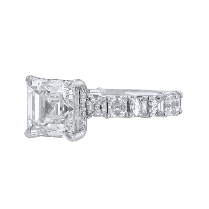Ascher Cut Diamond Engagement Ring, 7.96ct.