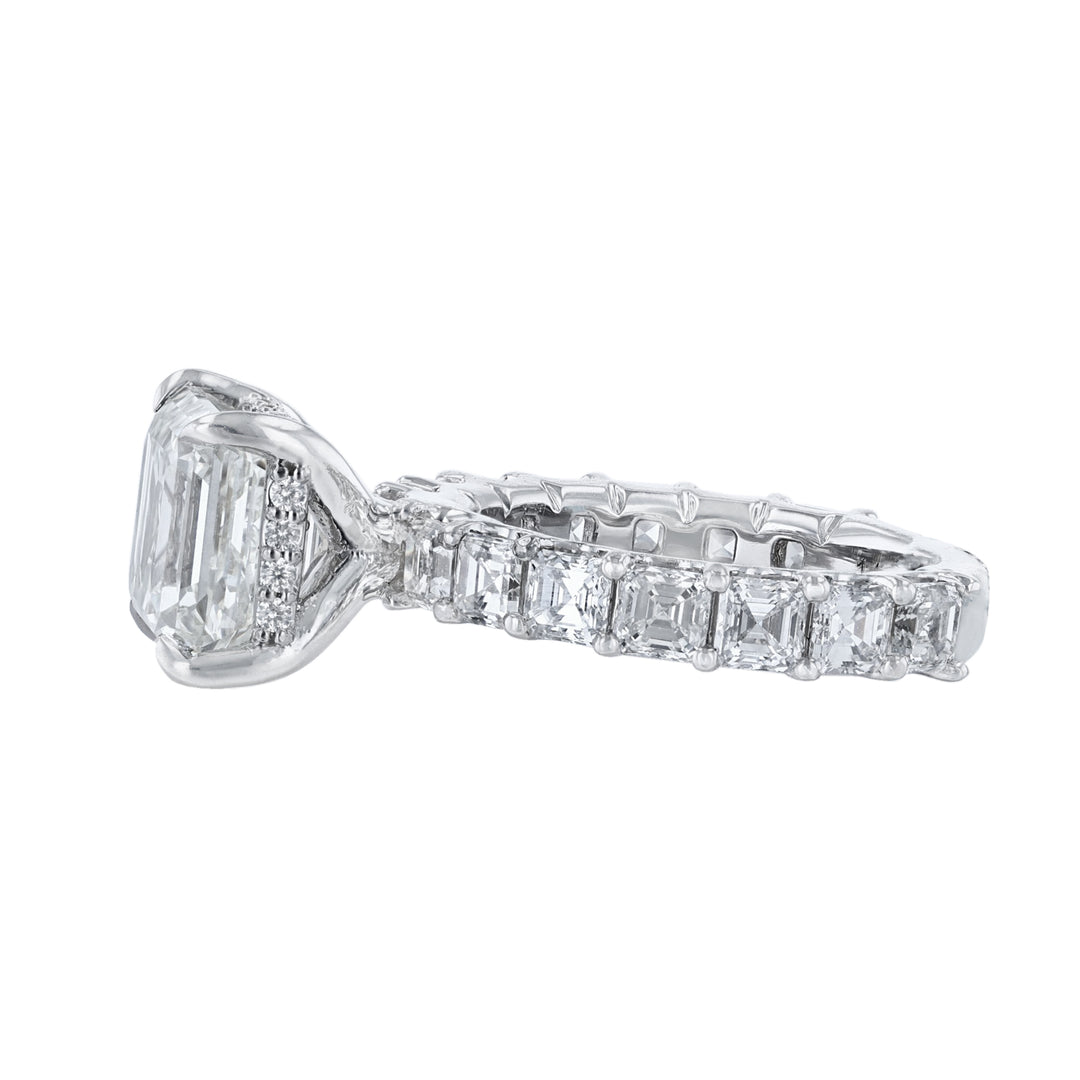 Ascher Cut Diamond Engagement Ring, 7.96ct.