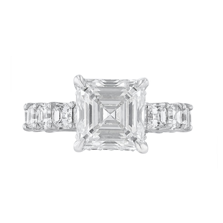 Ascher Cut Diamond Engagement Ring, 7.96ct.