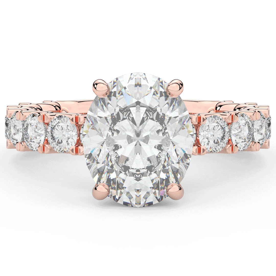 4.35CT.TW OVAL LAB DIAMOND ENGAGEMENT RING