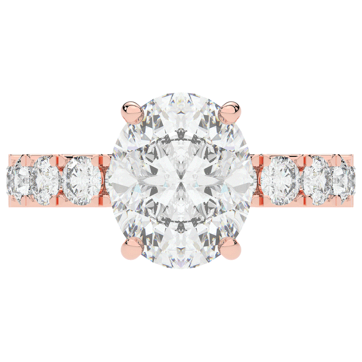 4.35CT.TW OVAL LAB DIAMOND ENGAGEMENT RING