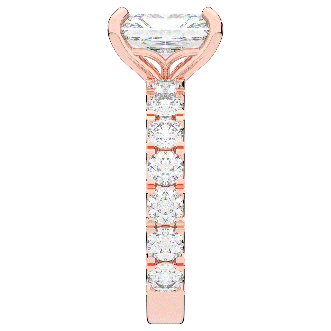 4.35CT.TW RADIANT LAB DIAMOND ENGAGEMENT RING - Nazarelle