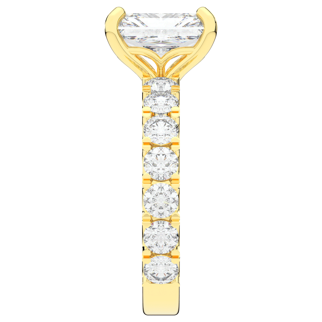 4.35CT.TW RADIANT LAB DIAMOND ENGAGEMENT RING - Nazarelle