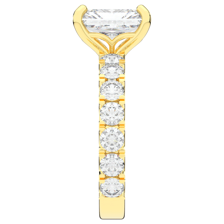4.35CT.TW RADIANT LAB DIAMOND ENGAGEMENT RING - Nazarelle