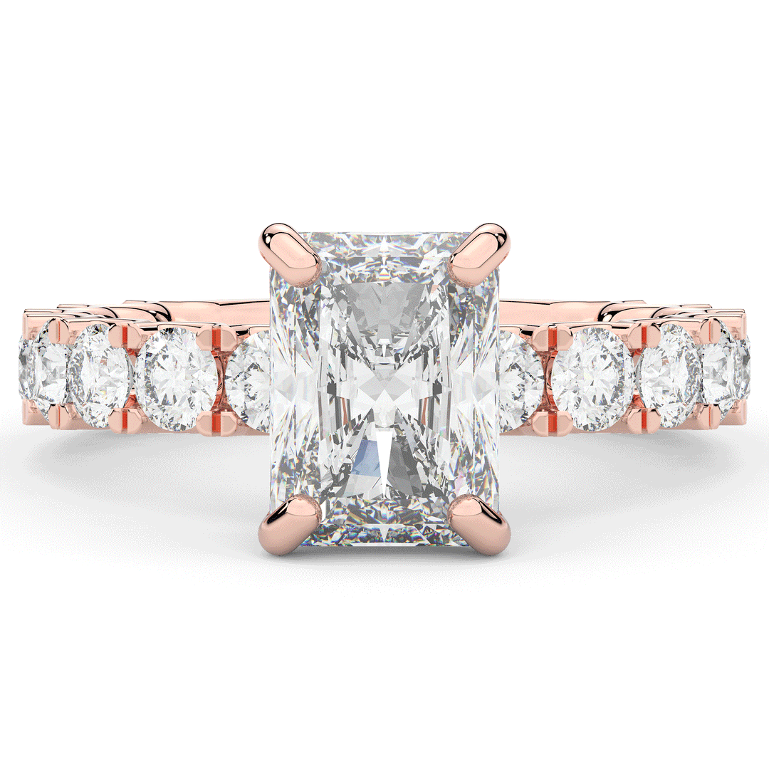 4.35CT.TW RADIANT LAB DIAMOND ENGAGEMENT RING - Nazarelle