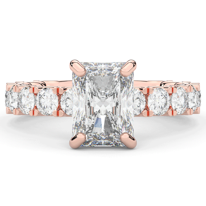 4.35CT.TW RADIANT LAB DIAMOND ENGAGEMENT RING - Nazarelle