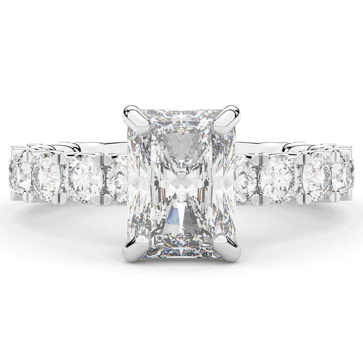 4.35CT.TW RADIANT LAB DIAMOND ENGAGEMENT RING - Nazarelle