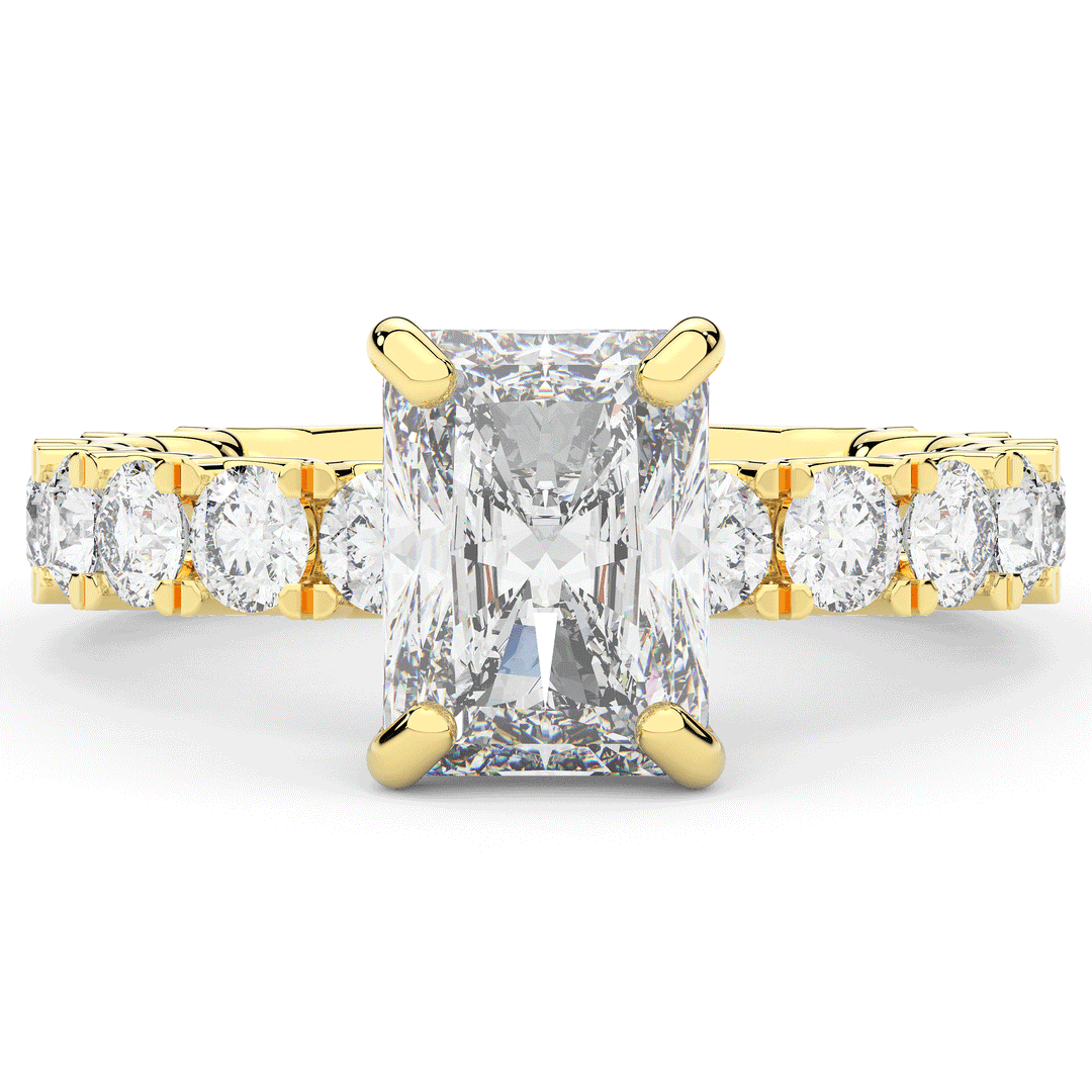 4.35CT.TW RADIANT LAB DIAMOND ENGAGEMENT RING - Nazarelle
