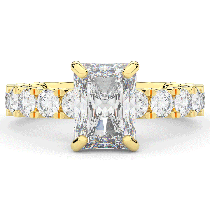 4.35CT.TW RADIANT LAB DIAMOND ENGAGEMENT RING - Nazarelle